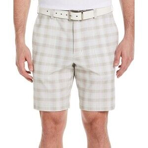 PGA TOUR Mens Moisture-Wicking Chino Shorts 9" Stretch Chinchilla Beige
